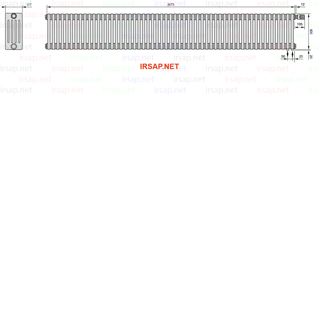Радиатор IRSAP Tesi 50600/55 T25 CL 01